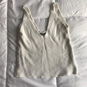 Brandy Melville cropped white tank
